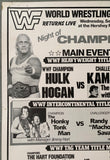 HOGAN, HULK-SIKA & RANDY "MACHO MAN" SAVAGe-THE HONKY TONK MAN ON SITE POSTER (1987)