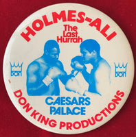 ALI, MUHAMMAD-LARRY HOLMES SOUVENIR PIN (1980)