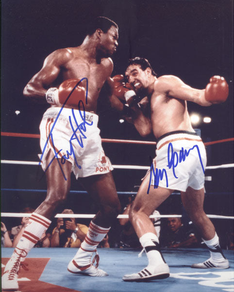 HOLMES, LARRY & GERRY COONEY SIGNED PHOTOGRAPH