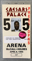 HOLMES, LARRY-OLIVER MCCALL ARENA CREDENTIAL (1995)