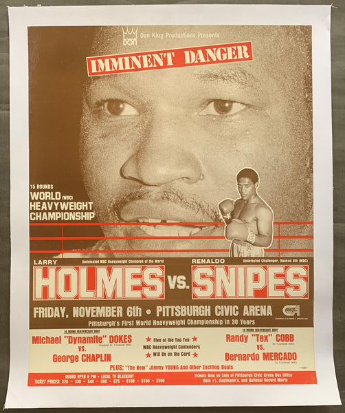 HOLMES, LARRY-RENALDO SNIPES & MICHAEL DOKES-GEORGE CHAPLIN ON SITE POSTER (1981)