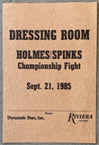 HOLMES, LARRY-MICHAEL SPINKS I DRESSING ROOM PASS (1985)