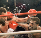 HOLMES, LARRY & MICHAEL SPINKS SIGNED LARGE FORMAT PHOTO (JSA AUTHENTICATED)
