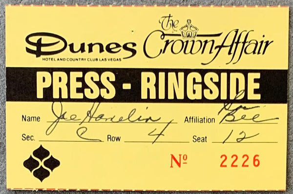 HOLMES, LARRY-TIM WITHERSPOON & DOKES-WEAVER PRESS RINGSIDE PASS (1983)