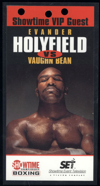 HOLYFIELD, EVANDER-VAUGHN BEAN SHOWTIME CREDENTIAL (1998)