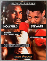 HOLYFIELD, EVANDER-ALEX STEWART & BOWE-LANE & CAMACHO-TORRES OFFICIAL PROGRAM (1989)