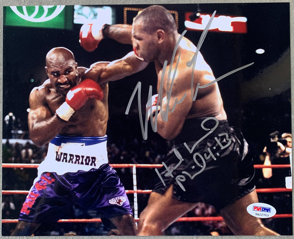 TYSON, MIKE & EVANDER HOLYFIELD SIGNED PHOTO (PSA/DNA)