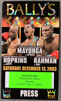 HOPKINS, BERNARD-WILLIAM JOPPY & JOHNNY RUIZ-HASIM RAHMAN PRESS PASS (2003)