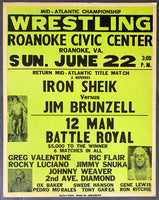 FLAIR, RIC BATTLE ROYAL WRESTLING ON SITE POSTER (1980)
