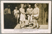 JEFFRIES, JAMES & JOE CHOYNSKI & JAMES J. CORBETT REAL PHOTO POSTCARD (1910)