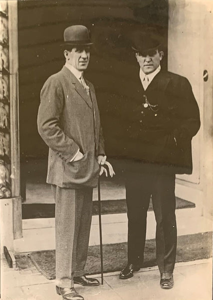 JEFFRIES, JAMES J. & JAMES J. CORBETT (CIRCA 1910-PREPARING FOR JOHNSON)