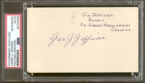 JEFFRIES, JAMES J. INK SIGNED GOVERNMENT POSTCARD (PSA/DNA AUTHENTICATED)