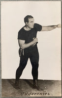 JEFFRIES, JAMES J. REAL PHOTO POSTCARD (1910-JOHNSON FIGHT)