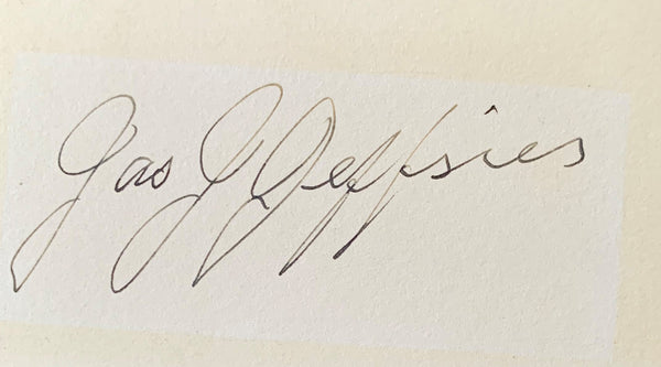 JEFFRIES, JAMES J. INK SIGNATURE (PSA/DNA AUTHENTICATED)