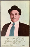 JEFFRIES, JAMES SOUVENIR POSTCARD (1907)