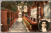 JEFFRIES, JAMES J. CAFE SOUVENIR POSTCARD (1908)