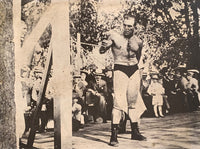 JEFFRIES, JAMES ORIGINAL PHOTO (1910-TRAINING FOR JOHNSON)