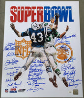 1969 NEW YORK JETS SUPER BOWL SIGNED PHOTO POSTER (SIGNED BY 24-JSA)