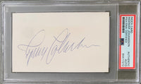 JOHANSSON, INGEMAR SIGNED INDEX CARD (PSA/DNA AUTHENTICATED)