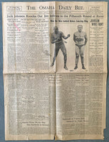 JOHNSON, JACK-JIM JEFFRIES ORIGINAL NEWSPAPER