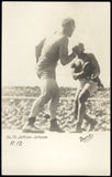 JOHNSON, JACK-JAMES JEFFRIES REAL PHOTO POSTCARD (1910-12TH ROUND)