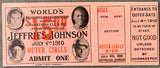 JOHNSON, JACK-JIM JEFFRIES FULL TICKET (1910-PSA/DNA VG-EX 4)