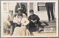 JOHNSON, JACK & WIFE REAL PHOTO POSTCARD (1910)
