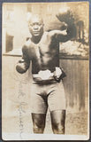 JOHNSON, JACK REAL PHOTO POSTCARD (SIGNED BY JESS WILLARD-JSA)