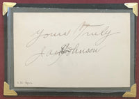 JOHNSON, JACK INK SIGNATURE DISPLAY (PSA/DNA AUTHENTICATED)