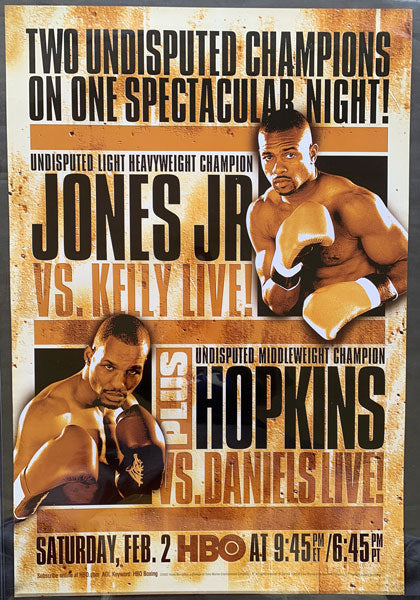 JONES, JR., ROY-GLEN KELLY & BERNARD HOPKINS-CARL DANIELS HBO POSTER (2002)