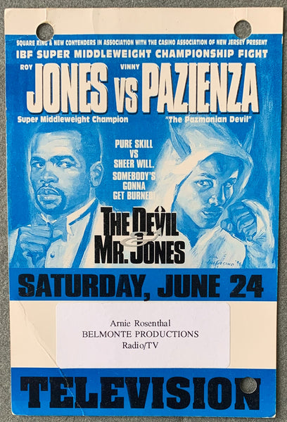 JONES, JR., ROY-VINNY PAZIENZA TELEVISION CREDENTIAL (1995)