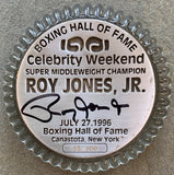 JONES, JR., ROY SIGNED BOXING HALL OF FAME PAPERWEIGHT (1996)