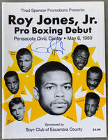 JONES, JR., ROY-RICKEY RANDALL SIGNED OFFICIAL PROGRAM (1989-JONES, JR. PRO DEBUT)
