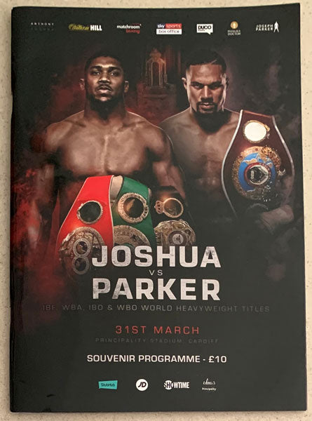 JOSHUA, ANTHONY-JOSEPH PARKER OFFICIAL PROGRAM (2018)