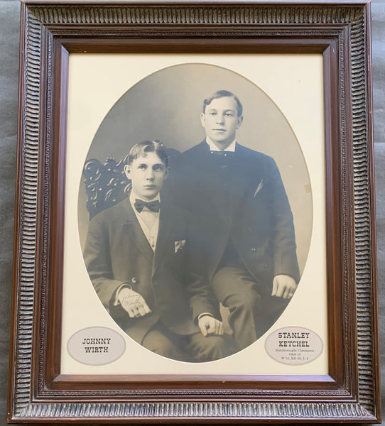 KETCHEL, STANLEY & JOHNNY WIRTH LARGE FORMAT PHOTOGRAH (CIRCA 1909)
