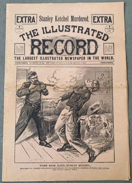 KETCHEL, STANLEY MURDERED ORIGINAL THE ILLUSTRATED RECORD (1910)