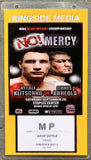 KLITSCHKO, VITALI-CHRIS ARREOLA RINGSIDE MEDIA CREDENTIAL (2009)