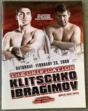 KLITSCHKO, WLADIMIR-SULTAN IBRAGIMOV OFFICIAL PROGRAM (2008)