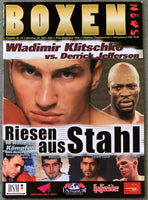 KLITSCHKO, WLADIMIR-DERRICK JEFFERSON OFFICIAL PROGRAM (2001)