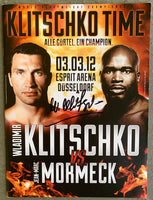 KLITSCHKO, WLADIMIR-JEAN-MARC MORMECK SIGNED OFFICIAL PROGRAM (2012-SIGNED BY KLITSCHKO)