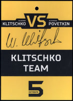 KLITSCHKO, WLADIMIR-ALEXANDER POVETKIN CREDENTIAL (2013-SIGNED BY KLITSCHKO)