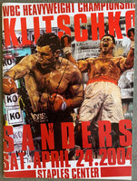 KLITSCHKO, VITALI-CORRIE SANDERS SIGNED OFFICIAL PROGRAM (2004-SIGNED BY KLITSCHKO)