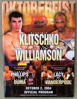 KLITSCHKO, WLADIMIR-DARRYL WILLIAMSON OFFICIAL PROGRAM (2004)