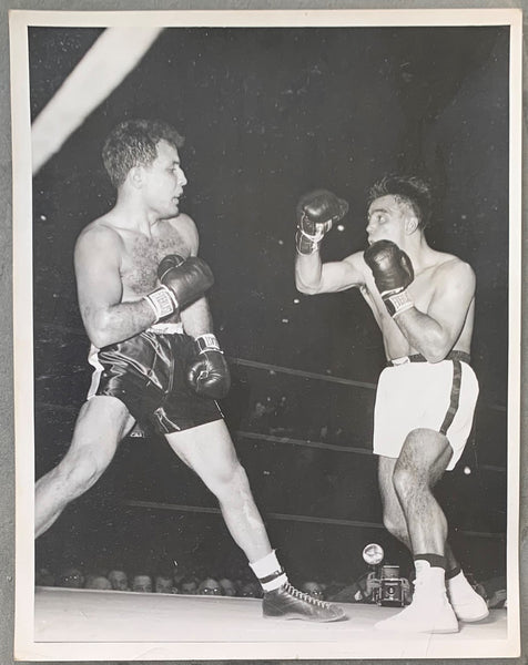 LAMOTTA, JAKE-ROBERT VILLEMAIN II ORIGINAL WIRE PHOTO (1949)