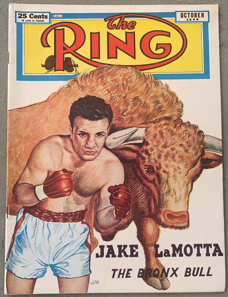 RING MAGAZINE OCTOBER 1949 (JAKE LAMOTTA)