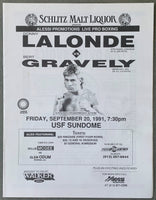 LALONDE, DONNY-BERT GRAVLEY OFFICIAL PROGRAM (1991)