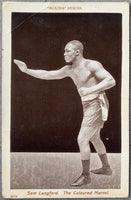 LANGFORD, SAM BOXING SERIES PHOTO POSTCARD