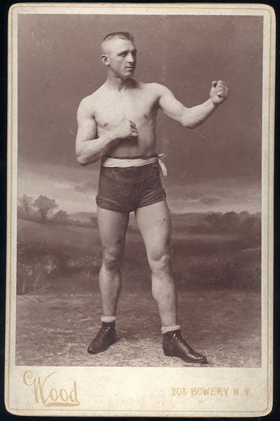 LAVIGNE, GEORGE "KID" ORIGINAL CABINET CARD (JOHN WOOD STUDIO)