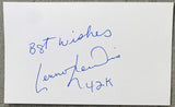 LEWIS, LENNOX INK SIGNED INDEX CARD (PSA/DNA)