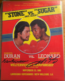 LEONARD, SUGAR RAY-ROBERTO DURAN II SIGNED OFFICIAL PROGRAM (1980-SIGNED BY BOTH)